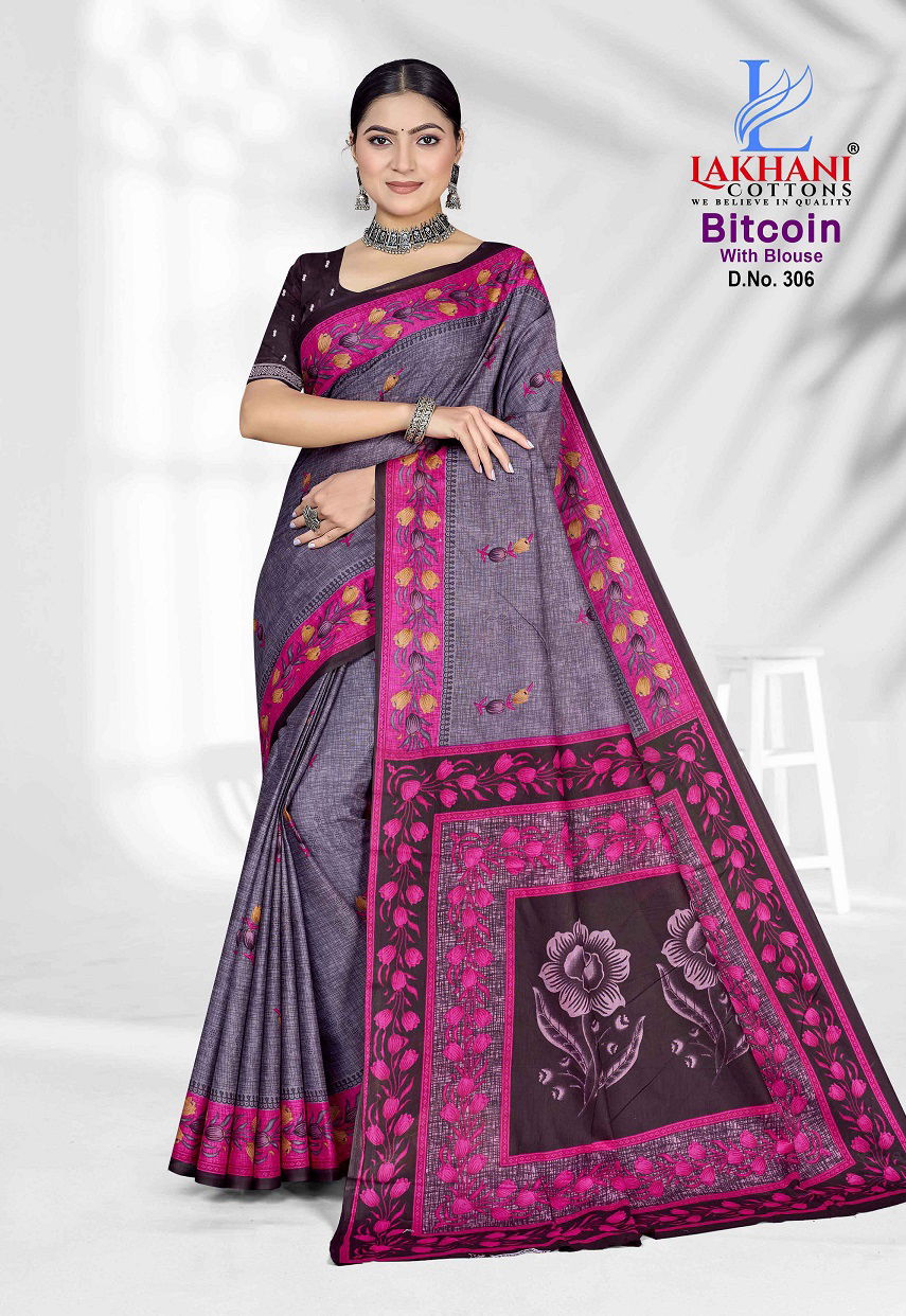 Bitcoin Vol 3 By Lakhani Cotton Printed Daily Wear Saree Orders In India